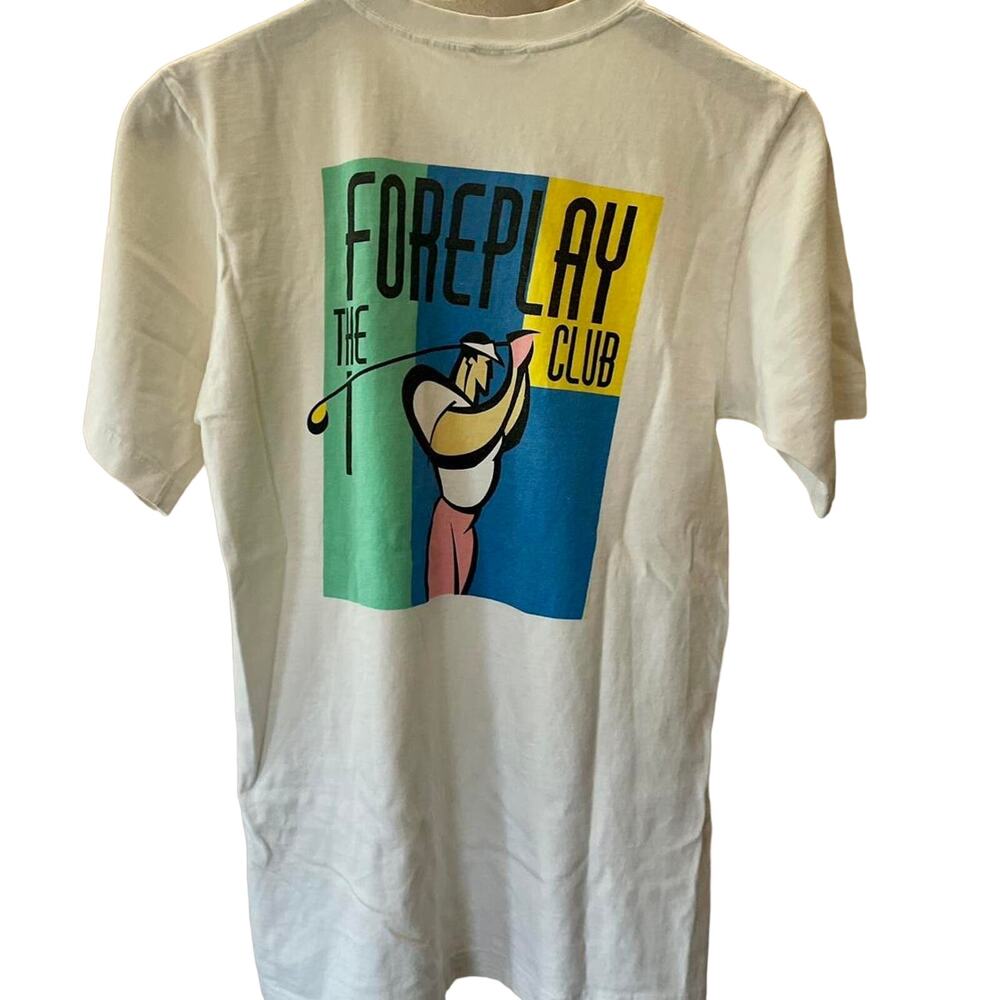 Vintage 80s Foreplay The Club Single Stitch Shirt Adult Medium